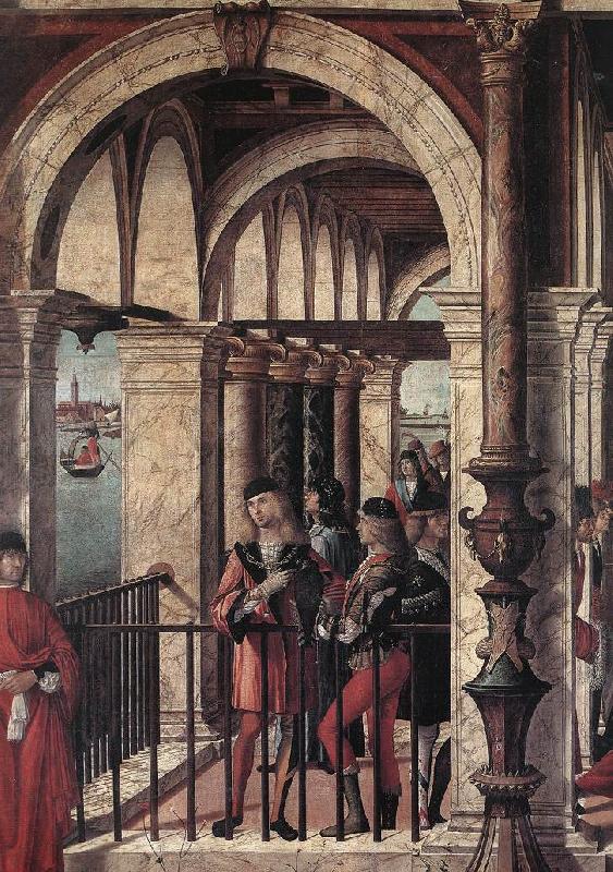 CARPACCIO, Vittore Arrival of the English Ambassadors (detail) g France oil painting art